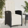 Sillones reclinables jardín con reposapiés 2 uds ratán PE negro by , Garden chairs - Ref: Foro24-365192, Price: 276,53 €, Dis...