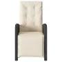 Sillones reclinables jardín con reposapiés 2 uds ratán PE negro by , Garden chairs - Ref: Foro24-365192, Price: 270,28 €, Dis...