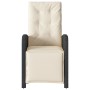 Sillones reclinables jardín con reposapiés 2 uds ratán PE negro by , Garden chairs - Ref: Foro24-365192, Price: 276,53 €, Dis...