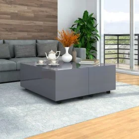 Glossy gray coffee table 100x100x35 cm by vidaXL, Coffee table - Ref: Foro24-283726, Price: 155,79 €, Discount: %