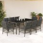 Set comedor jardín 9 pzas y cojines ratán sintético gris by , Garden sets - Ref: Foro24-3212035, Price: 922,55 €, Discount: %