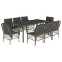 Garten-Essgruppe, 9-teilig, mit grauen Polstern aus synthetischem Rattan. von , Gartensets - Ref: Foro24-3212035, Preis: 921,...