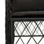 Tischchen und Stühle mit 3-teiligen schwarzen Kunststoff-Rattan-Kissen. von , Gartensets - Ref: Foro24-3212042, Preis: 335,58...