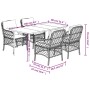 Set comedor de jardín 5 piezas y cojines ratán sintético marrón by , Garden sets - Ref: Foro24-3212113, Price: 496,83 €, Disc...