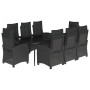 Set de comedor de jardín 9 pzas y cojines ratán sintético negro by , Garden sets - Ref: Foro24-3212750, Price: 1,00 €, Discou...