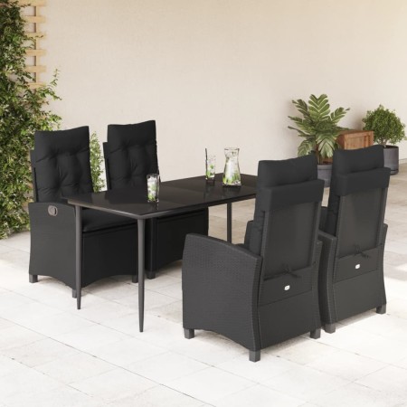 Gartenmöbel-Set, 5-teilig, mit schwarzen Polstern aus synthetischem Rattan von , Gartensets - Ref: Foro24-3212746, Preis: 632...
