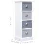 Armario auxiliar de madera de paulownia 35x30x90 cm de vidaXL, Cajoneras - Ref: Foro24-284078, Precio: 161,56 €, Descuento: %