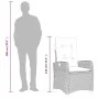 Set de muebles jardín 5 pzas con cojines ratán sintético negro by , Garden sets - Ref: Foro24-3212636, Price: 603,16 €, Disco...