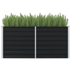 Elevated planter anthracite gray galvanized steel 160x80x77cm by vidaXL, Pots and planters - Ref: Foro24-45722, Price: 58,78 ...