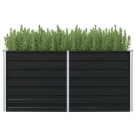 Elevated planter anthracite gray galvanized steel 160x80x77cm by vidaXL, Pots and planters - Ref: Foro24-45722, Price: 64,72 ...