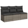 Sofá de jardín de 3 plazas con cojines ratán sintético gris by , Outdoor sofas - Ref: Foro24-366139, Price: 153,66 €, Discoun...
