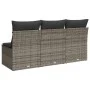 Sofá de jardín de 3 plazas con cojines ratán sintético gris de , Sofás de exterior - Ref: Foro24-366139, Precio: 164,04 €, De...