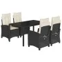 Set de muebles jardín 5 pzas con cojines ratán sintético negro by , Garden sets - Ref: Foro24-3212629, Price: 632,52 €, Disco...