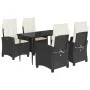 Set de muebles jardín 5 pzas con cojines ratán sintético negro de , Conjuntos de jardín - Ref: Foro24-3212725, Precio: 603,54...