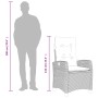 Set comedor jardín 9 pzas y cojines ratán sintético gris by , Garden sets - Ref: Foro24-3212790, Price: 1,00 €, Discount: %