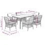 Set de comedor de jardín 7 pzas y cojines ratán sintético negro by , Garden sets - Ref: Foro24-3212021, Price: 754,57 €, Disc...