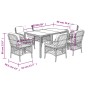 Set de comedor de jardín 7 pzas y cojines ratán sintético negro by , Garden sets - Ref: Foro24-3212021, Price: 664,70 €, Disc...