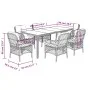 Set de comedor de jardín 7 pzas y cojines ratán sintético negro by , Garden sets - Ref: Foro24-3212028, Price: 775,04 €, Disc...