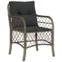 Set comedor de jardín 5 piezas con cojines ratán sintético gris by , Garden sets - Ref: Foro24-3212049, Price: 466,67 €, Disc...