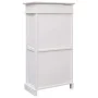 Mueble zapatero de madera de Paulownia blanco 50x28x98 cm de vidaXL, Zapateros y organizadores de calzado - Ref: Foro24-28409...