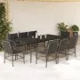 Set comedor jardín 9 pzas y cojines ratán sintético gris by , Garden sets - Ref: Foro24-3212130, Price: 1,00 €, Discount: %