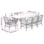 Set comedor jardín 9 pzas y cojines ratán sintético gris by , Garden sets - Ref: Foro24-3212130, Price: 1,00 €, Discount: %