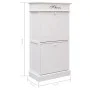 Mueble zapatero de madera de Paulownia blanco 50x28x98 cm de vidaXL, Zapateros y organizadores de calzado - Ref: Foro24-28409...