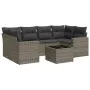 7-teiliges Gartensofa-Set mit grauen PE-Rattan-Kissen. von , Modulare Sofas für den Außenbereich - Ref: Foro24-3251057, Preis...