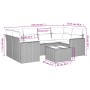Set de sofás de jardín 7 piezas con cojines ratán PE gris by , Modular outdoor sofas - Ref: Foro24-3251057, Price: 457,74 €, ...