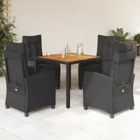 Set de muebles jardín 5 pzas con cojines ratán sintético negro by , Garden sets - Ref: Foro24-3212907, Price: 759,63 €, Disco...