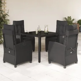 Gartenmöbel-Set, 5-teilig, mit schwarzen Polstern aus synthetischem Rattan von , Gartensets - Ref: Foro24-3212889, Preis: 720...