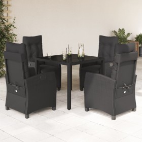 Gartenmöbel-Set, 5-teilig, mit schwarzen Polstern aus synthetischem Rattan von , Gartensets - Ref: Foro24-3212889, Preis: 620...