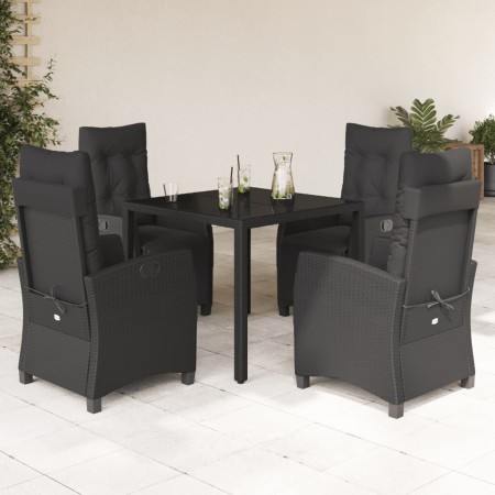 Gartenmöbel-Set, 5-teilig, mit schwarzen Polstern aus synthetischem Rattan von , Gartensets - Ref: Foro24-3212889, Preis: 620...