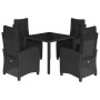 Set de muebles jardín 5 pzas con cojines ratán sintético negro by , Garden sets - Ref: Foro24-3212889, Price: 620,61 €, Disco...
