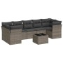 Set de sofás de jardín 8 pzas y cojines ratán sintético gris by , Garden sets - Ref: Foro24-3249129, Price: 481,68 €, Discoun...