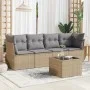 Gartensofa-Set mit 5-teiligen Kissen aus synthetischem Rattan in Beige. von , Gartensets - Ref: Foro24-3249078, Preis: 304,04...