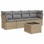Gartensofa-Set mit 5-teiligen Kissen aus synthetischem Rattan in Beige. von , Gartensets - Ref: Foro24-3249078, Preis: 304,04...