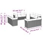 Set de sofás de jardín 12 pzas con cojines ratán sintético gris by , Garden sets - Ref: Foro24-3249169, Price: 822,99 €, Disc...