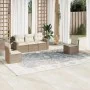 Gartensofa-Set mit 5-teiligen Kissen aus synthetischem Rattan in Beige. von , Modulare Sofas für den Außenbereich - Ref: Foro...