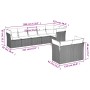 Gartensofagarnitur 8-teilig mit grauen Polstern aus synthetischem Rattan von , Gartensets - Ref: Foro24-3249749, Preis: 536,5...