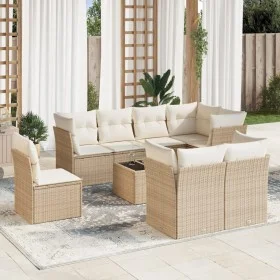 Set de sofás de jardín 9 pzas con cojines ratán sintético beige by , Garden sets - Ref: Foro24-3249777, Price: 602,92 €, Disc...