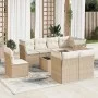 Set de sofás de jardín 9 pzas con cojines ratán sintético beige by , Garden sets - Ref: Foro24-3249777, Price: 602,92 €, Disc...
