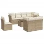 Set de sofás de jardín 9 pzas con cojines ratán sintético beige by , Garden sets - Ref: Foro24-3249777, Price: 602,92 €, Disc...