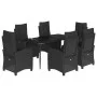Set de comedor de jardín 7 pzas y cojines ratán sintético negro by , Garden sets - Ref: Foro24-3212964, Price: 1,00 €, Discou...
