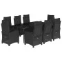 Set de comedor de jardín 9 pzas y cojines ratán sintético negro by , Garden sets - Ref: Foro24-3212966, Price: 1,00 €, Discou...