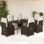 Set comedor de jardín 7 pzas con cojines ratán sintético marrón by , Garden sets - Ref: Foro24-3212979, Price: 1,00 €, Discou...