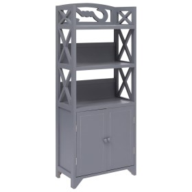 Gray paulownia wood bathroom cabinet 46x24x116 cm by vidaXL, Lockers and storage cabinets - Ref: Foro24-284110, Price: 117,02...