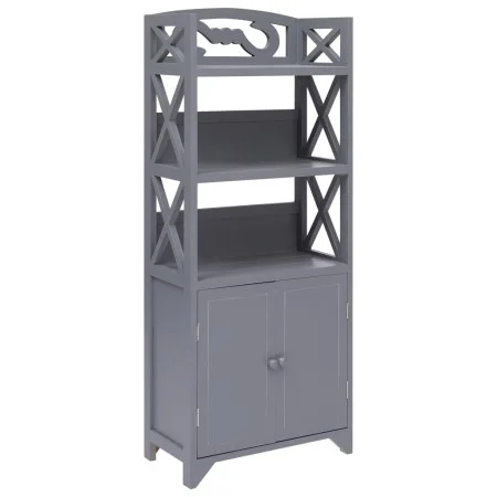 Gray paulownia wood bathroom cabinet 46x24x116 cm by vidaXL, Lockers and storage cabinets - Ref: Foro24-284110, Price: 115,77...
