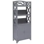 Gray paulownia wood bathroom cabinet 46x24x116 cm by vidaXL, Lockers and storage cabinets - Ref: Foro24-284110, Price: 115,77...