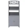 Gray paulownia wood bathroom cabinet 46x24x116 cm by vidaXL, Lockers and storage cabinets - Ref: Foro24-284110, Price: 115,77...